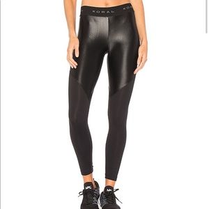 Koral duel leggings in black from Revolve